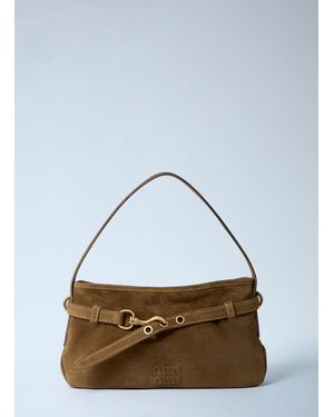 Miu Miu Aventure Suede Handbag - Blue