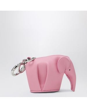 Loewe Keyholder With Coin Pouch Elephant - Pink