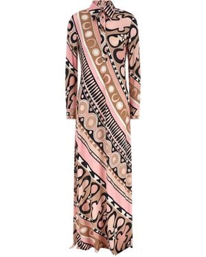 PUCCI Emilio 'Soleil' Print Chemisier Dress - White