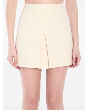 Celine Wool And Silk Mini Skirt - Natural