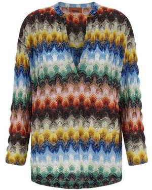 Missoni Zig Zag Print Shirt - Gray