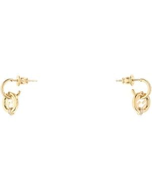 Fendi Ever Round Hoop Metallo/Crista - Multicolor