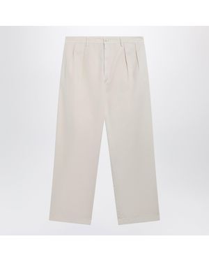 Prada Sand-Colored Cotton Pants - White