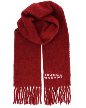 Isabel Marant "Firmy" Alpaca-Blend Scarf - Red