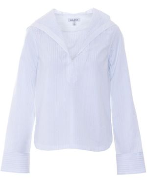 Alaïa Hooded Shirt - Blue