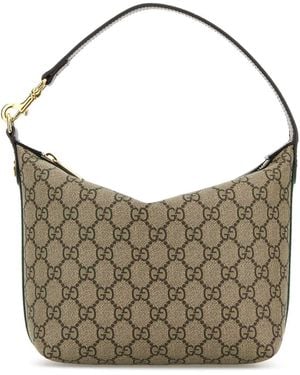 Gucci Ophidia Mini Gg Supreme Fabric Small Shoulder Handbag - Gray