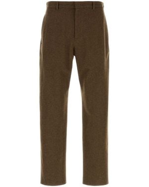 Jil Sander Flat Front Pants - Brown