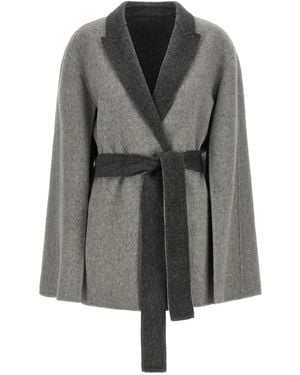Alberta Ferretti Cardigan With Cape Sleeves - Gray