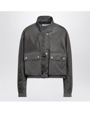 Prada Lead Re-Nylon Washed Jacket - Gray