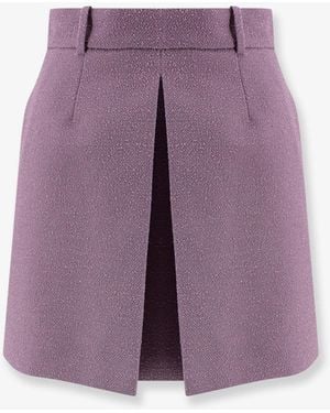 Dior Dior Bouclã£Â Virgin Wool Blend Skirt - Purple