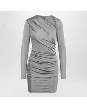 The Attico Draped Mini Dress - Gray