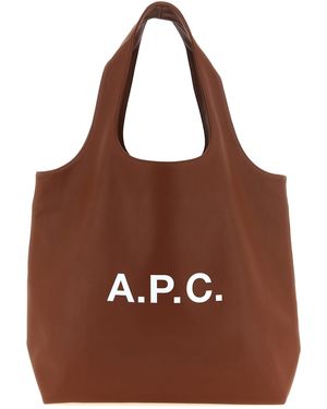A.P.C. 'Ninon' Large Shopping Bag - Brown