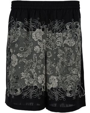 Acne Studios All-Over Graphic Print Sport Shorts - Black
