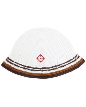 CASABLANCA Crocheted Bucket Hat - White