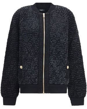 Balmain Zip Jacket With Sequin Details - Blue