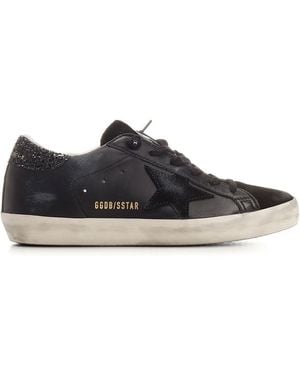 Golden Goose Super-Star Leather Sneakers - Black