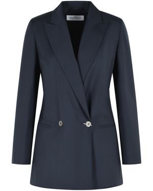 Max Mara 'Bikini' Deep Tela Blazer - Blue