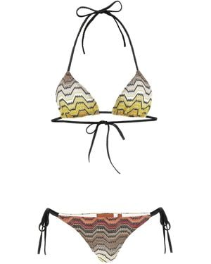 Missoni Greek Motif Bikini - White