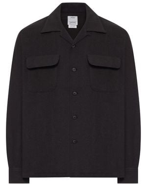 Visvim Wool Overshirt With Patch Pockets - Black