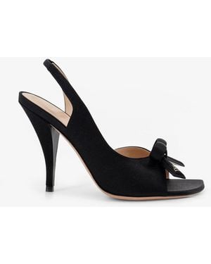 Dior Dior Dior Bow Satin Sandals With Logo Bow Detail - Black