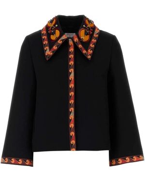 PUCCI Emilio Gabardine Blazer - Black