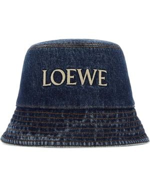 Loewe Denim Bucket Hat - Blue