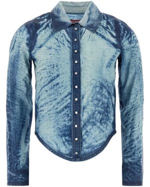 DIESEL Slim Tie Die Shirt - Blue