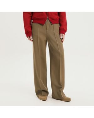 1989 STUDIO Straight Leg Wool Pants - Natural