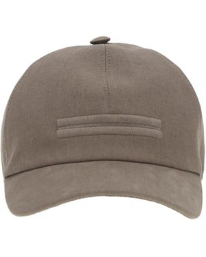 ZEGNA Oasi Lino Baseball Cap - Brown