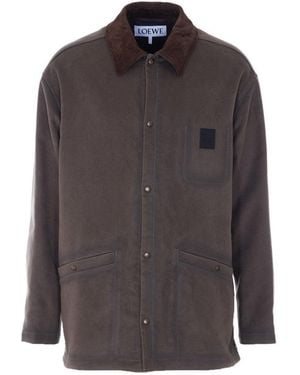 Loewe Anagram Patch Logo Overshirt - Gray