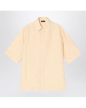 Fendi Cerulean Linen Blend Shirt in Blue for Men | Lyst