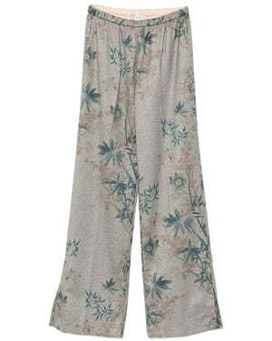 forte_forte Printed Fluid Pants - Gray