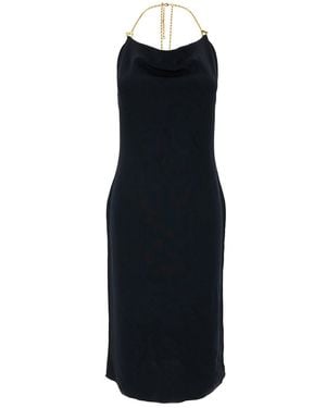 Bottega Veneta Midi Dress With Chain Strap - Black