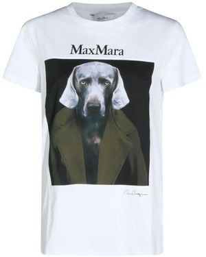 Max Mara Printed Cotton T-Shirt - White