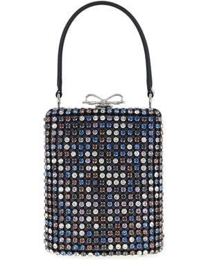 Self-Portrait Polyester Handbag - Blue