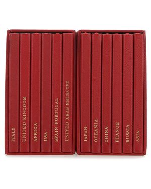 Prada Leather Notebook Set - Red