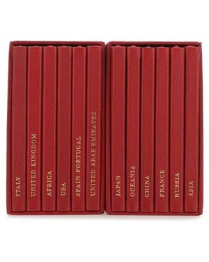 Prada Leather Notebook Set - Red
