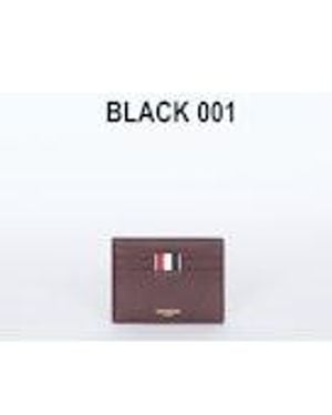Thom Browne Single Card Holder Soft Pebble Grain Leather - White