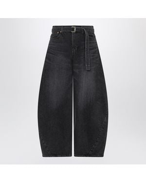 パンツ sacai Wide Denim Pants / BLACK / Size:0 Sacai Wide Denim Pants in Black for Men | Lyst