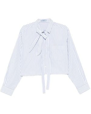 Prada Striped Cotton Shirt - White