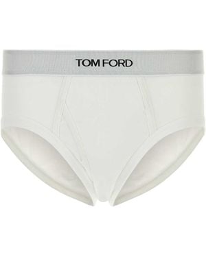 Tom Ford Stretch Cotton Brief - White