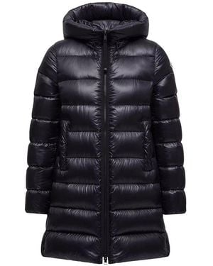 Moncler Suyenne Midi Hooded Down Coat - Blue
