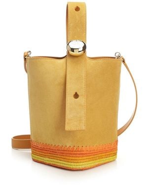 Loewe Paula's Ibiza Bucket Bag Pebble Mini - Metallic