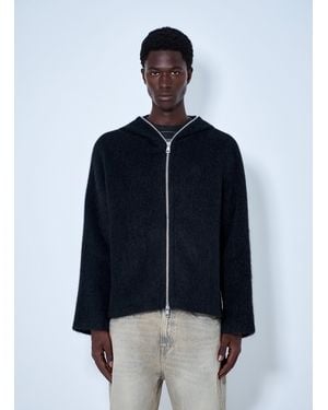 Our Legacy Hairy Zip-Up Hooded Cardigan - Blue