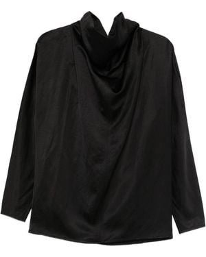 TOTEME Cowl Neck Blouse - Black