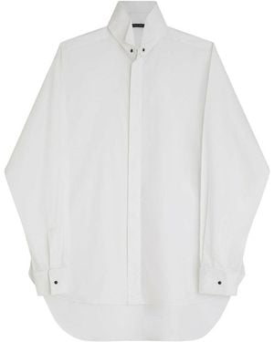 Phoebe Philo Custom Cotton Tuxedo Shirt - White