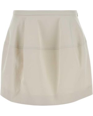 Loewe Ivory Cotton Blend Skirt - White