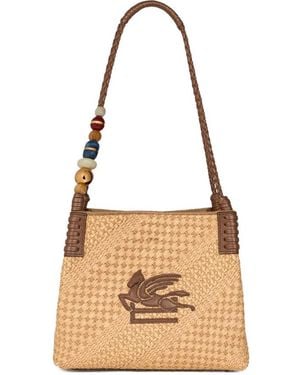 Etro Neutrals Tote Bags - Metallic