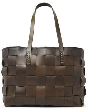 Dragon Diffusion 'Japan Tote' Khaki Leather Bag - Brown