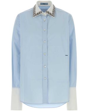 Prada Light Blue Poplin Shirt